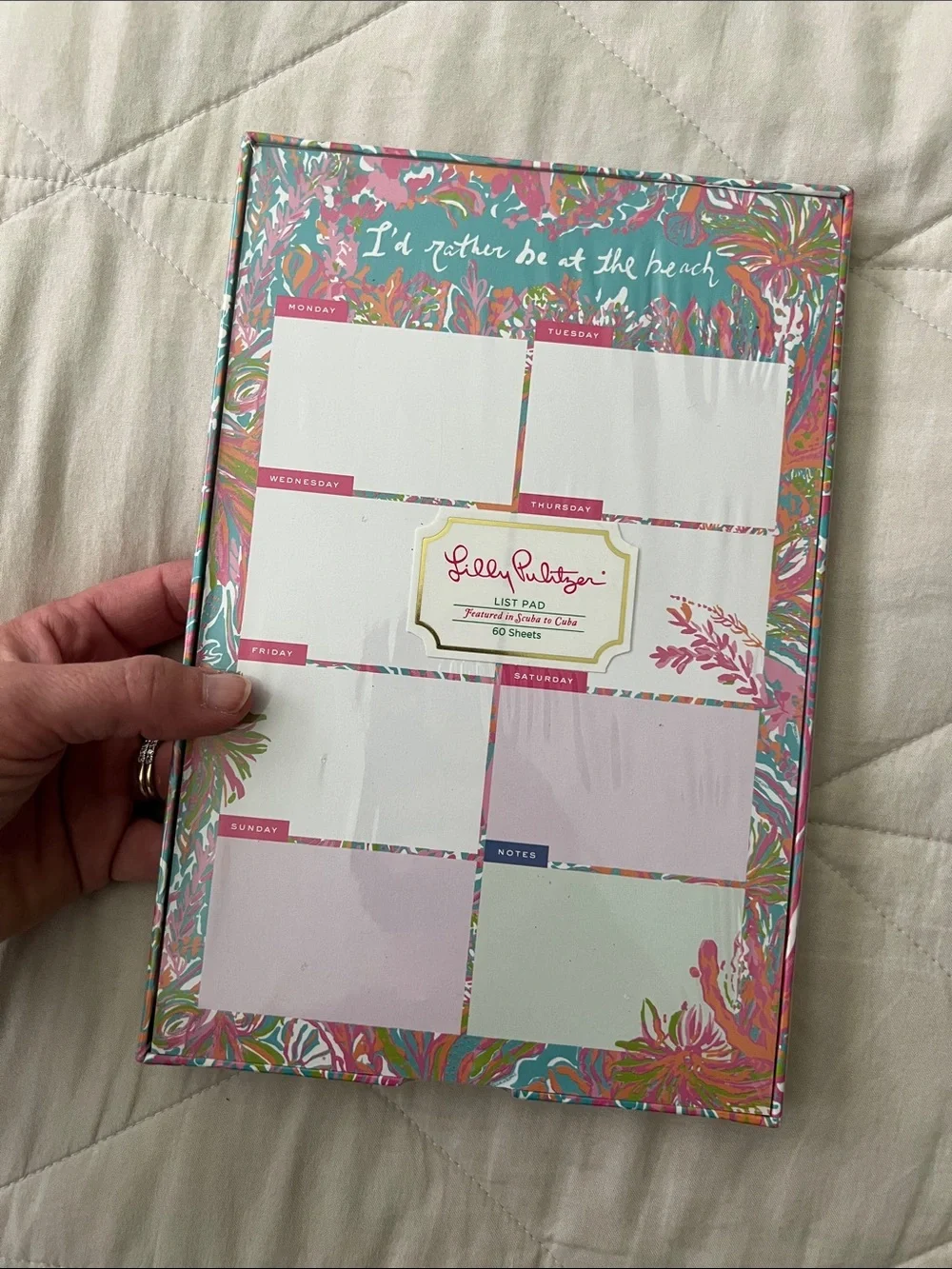 NWT Lilly Pulitzer Weekly List Notepad days of the week - Picture 1 of 14